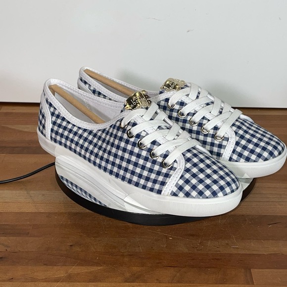 Jack Rogers Shoes - JACK ROGERS Women's Ava Sneakers, blue gingham 7.5M